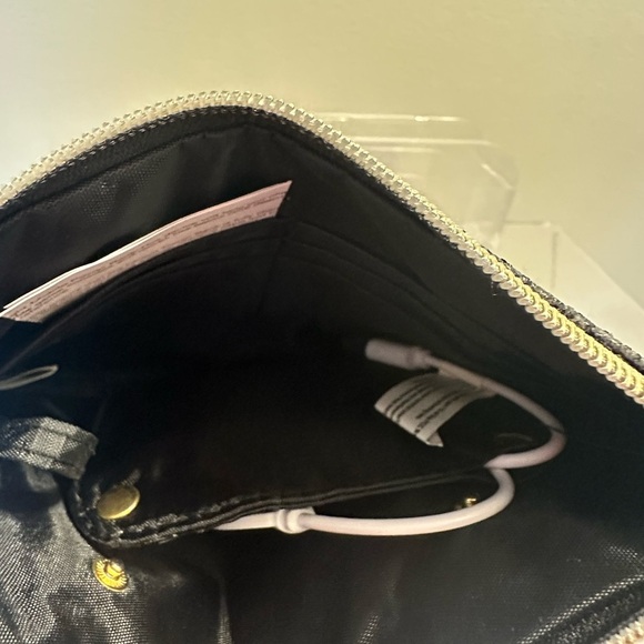 Liz Claiborne Black Glitter Clutch with Smartbank Phone Charger - Picture 6 of 6